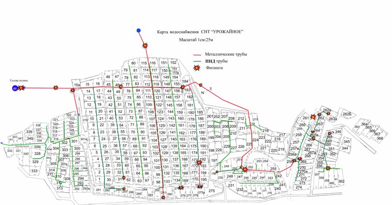 СНТ "МИР": План СНТ
